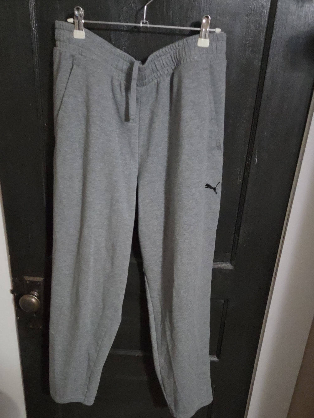 Puma Men's Gray Relaxed Sweatpants with Drawstring